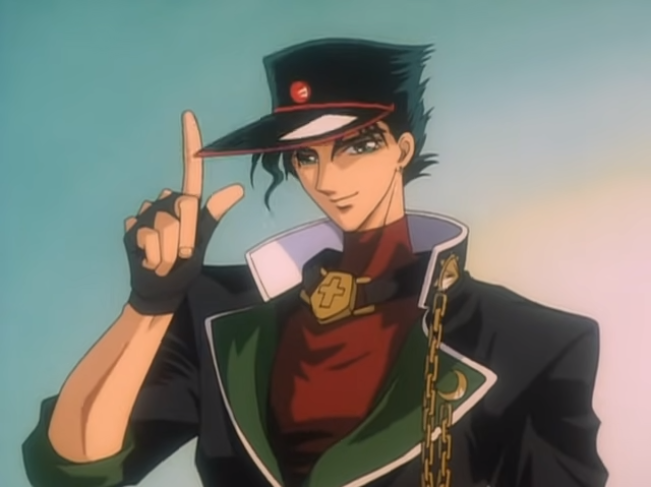 I just realized that if they kept jotaro's blue hair for the anime